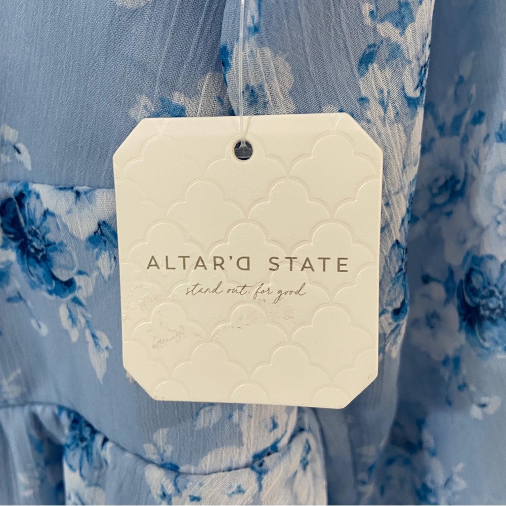 Altar’d State Blue Ruffle Dress - Picture 6 of 7